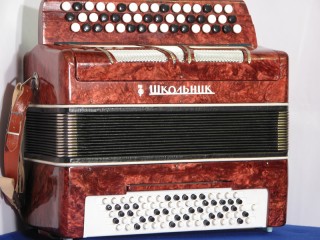 Russian Bayan B system button accordion